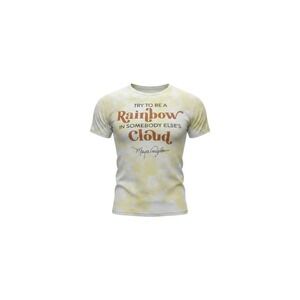 Maya Angelou Graphic Tee Unisex Medium Yellow Excellent Tie Dye Quote Shirt